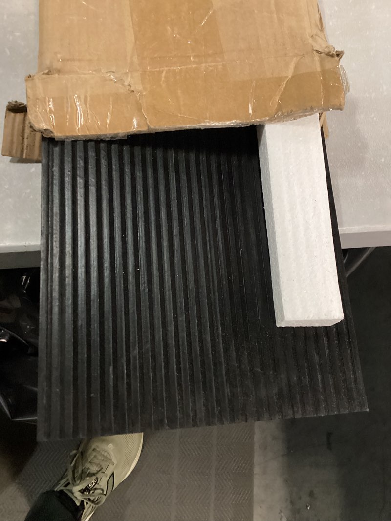 Condition photo showing New/Like New for 1.5'' rise threshold ramp for doorways, 2204 lbs capacity rubber threshold ramp, non-slip driveway curb ramps handicap ramp for wheelchair scooter stroller, cuttable & adjustable size