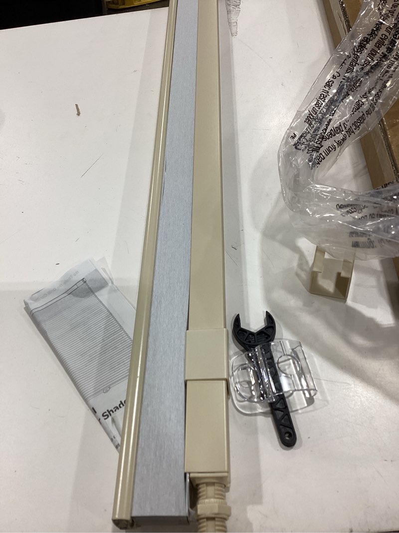 Condition photo showing As Is for lazblinds cordless cellular shades, no tools no drill blackout honeycomb shades pleated blinds for windows, 36.5'' w x 48'' h, soft cream blackout-soft cream 36 1/2'' w × 48'' h