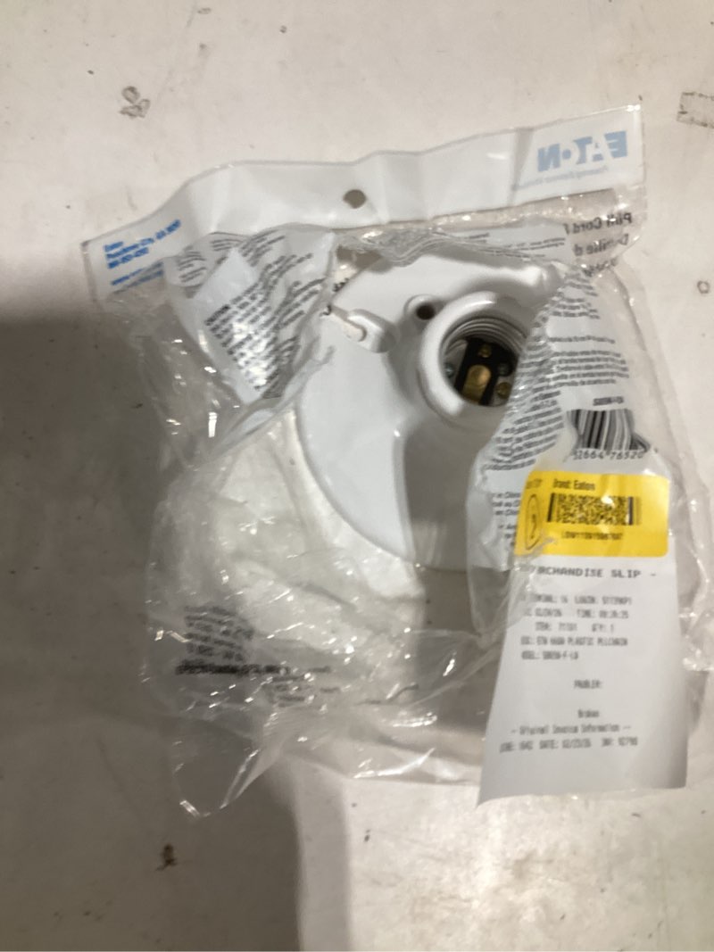Condition photo showing Good Condition for Eaton 660 -Watt Porcelain Keyless Ceiling Socket , White