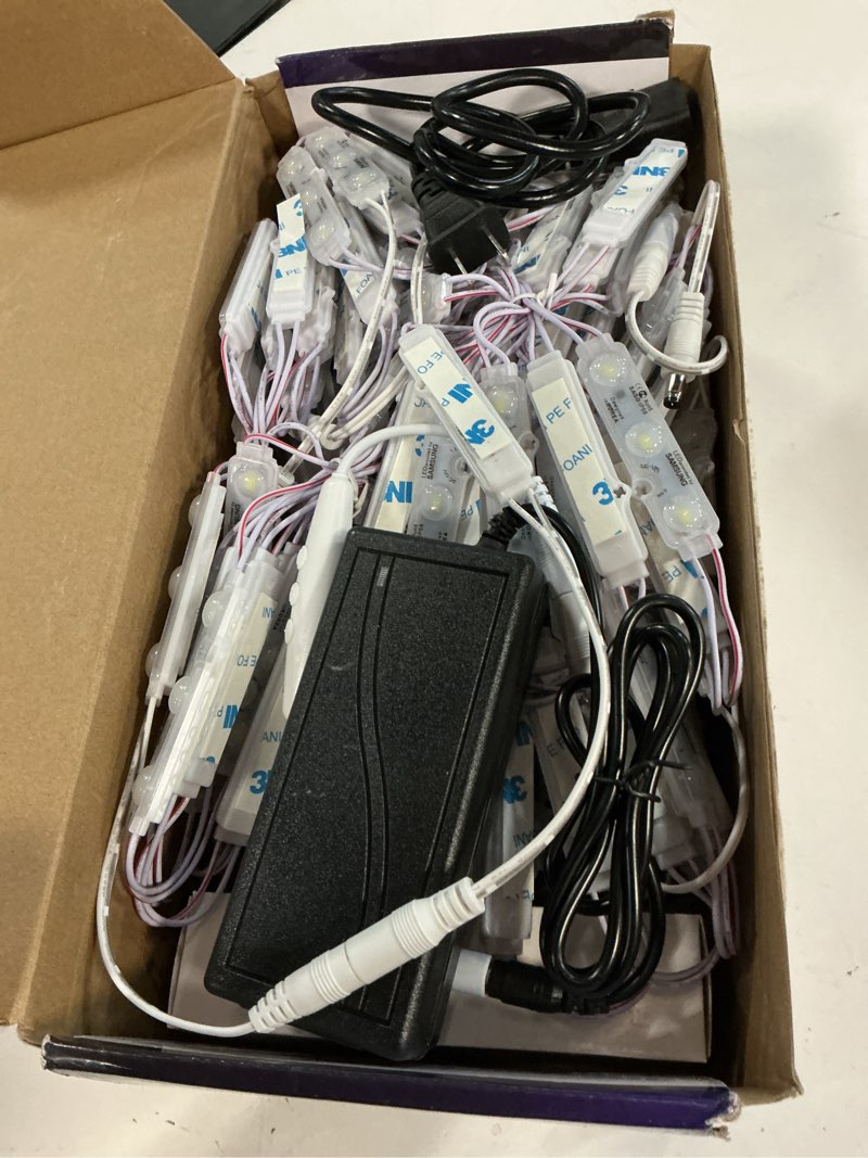 Condition photo showing Good Condition for led window lights modules waterproof storefront led lights business decorative light for advertising led signs store light 12v 5050 100ft white (10 packs) white 100 ft