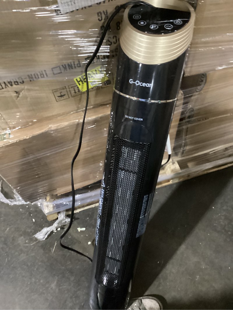 Condition photo showing As Is for Space Heater for Indoor Use, 34" Space Heater for Large Room, 1500W Tower Heater with Remote, Adjustable Thermostat, 12H Timer, 70° Oscillation, Overheat & Tip-Over Protection, Black