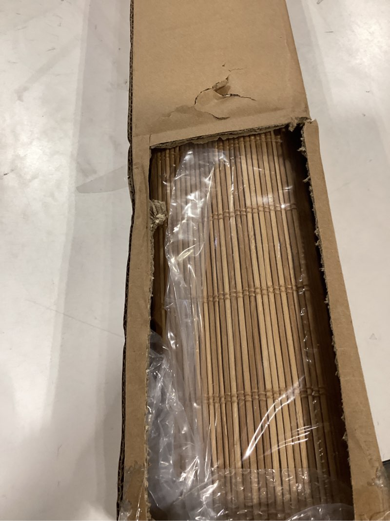 LazBlinds Cordless Blackout Bamboo Roman Shades, Room Darkening Blinds for Interior Windows, Thermal