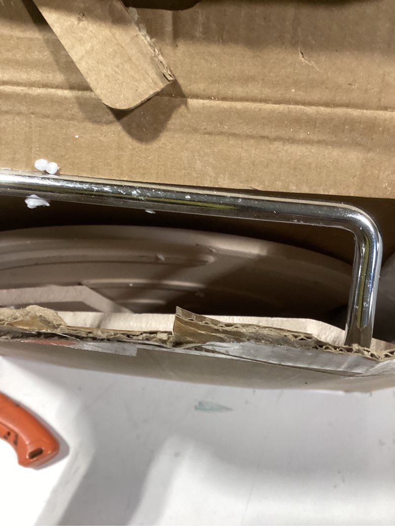 Condition photo showing New/Like New for 13 inch round pizza stones for grill and oven, cordierite baking stones set with serving rack & cutter, durable and safe cooking stone pan for bread