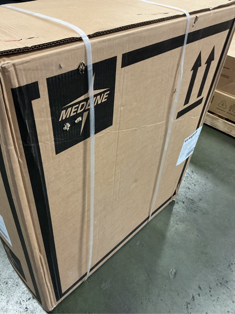 Condition photo showing New/Like New for Medline K1 Basic Vinyl Wheelchair, 18" Wide Seat, Swing-Back Desk-Length Arms, Elevating Leg Rests - Comfortable, Durable & Reliable Mobility Aid