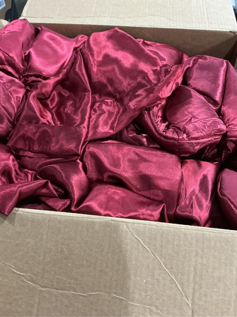 Condition photo showing Good Condition for CozyLux Satin Sheets Queen Size Bed Set - 4 Piece Silky Queen Sheet Set, Luxury Burgundy Queen Sheets with Smooth and Soft Microfiber, Includes 1 Fitted Sheet, 1 Flat Sheet and 2 Pillowcases
