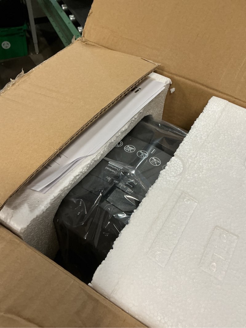 Condition photo showing New/Like New for bonsaii 12-sheet micro cut shredders for home office, 60 minute p-4 security level paper shredder for cd, credit card, mails, staple, clip, with jam-proof system & 4.2 gal pullout bin c266-b black
