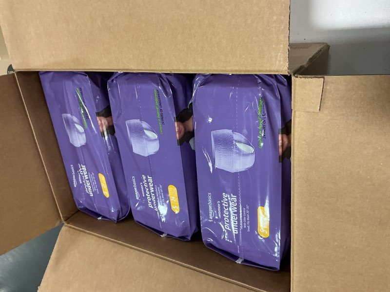 Condition photo showing New/Like New for Amazon Basics Incontinence Underwear for Women, Protective, Disposable, Postpartum, Maximum Absorben