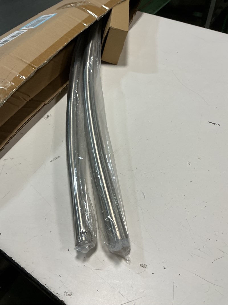 Condition photo showing Good Condition for Curved Shower Curtain Rod, Rust Resistant, Adjustable Length 42-73 inches for Shower, Bathroom, Hole Punch Required. Brushed Nickel