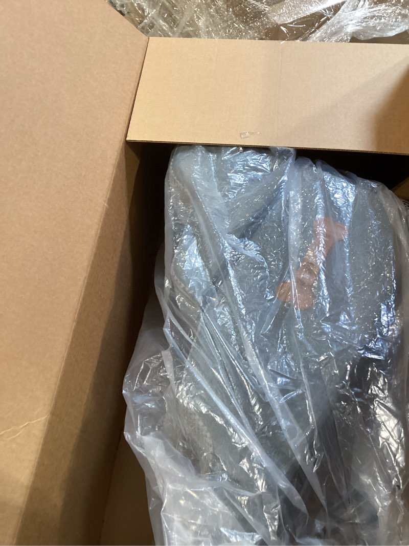 Condition photo showing Good Condition for dog stairs 4 steps for small dogs and cats to get on high beds, couch or car, pets can climb, sit, lie down or perch to look out windows on the spliceable ramp, provides support, grey?19" h? fleece dark grey 4-steps