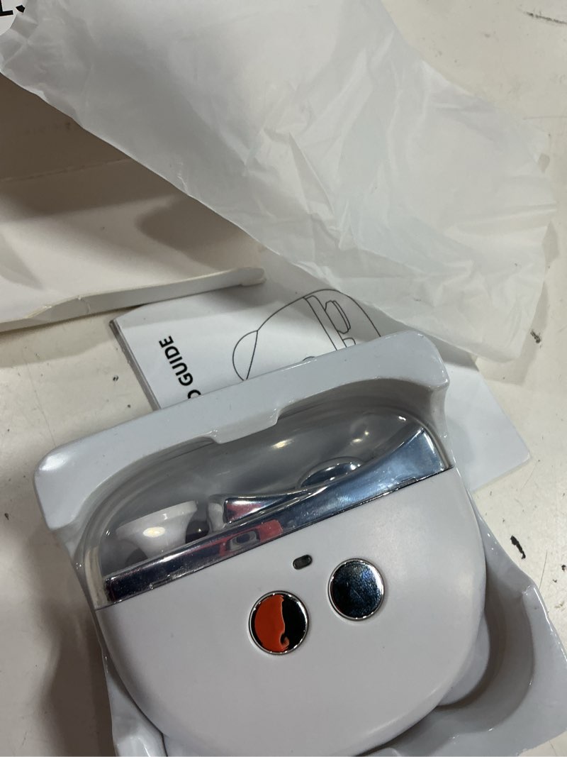 Condition photo showing As Is for electric nail clipper, electric automatic nail clippers for seniors with led light & 3 speeds, safe painless nail cutter for seniors, adults, kids and babies for fingernails and toenails (white)