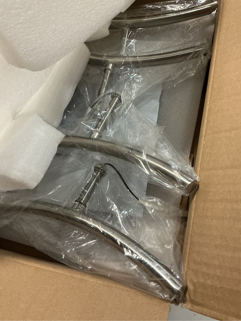 Condition photo showing As Is for BUXVRCS Semi Flush Mount Ceiling Light Fixture, Modern Sputnik Chandelier Light Fixtures, Industrial Kitchen Light Fixtures Ceiling Mount, 4-Light Dining Room Light Fixture Bedroom (Brushed Nickel) Silver