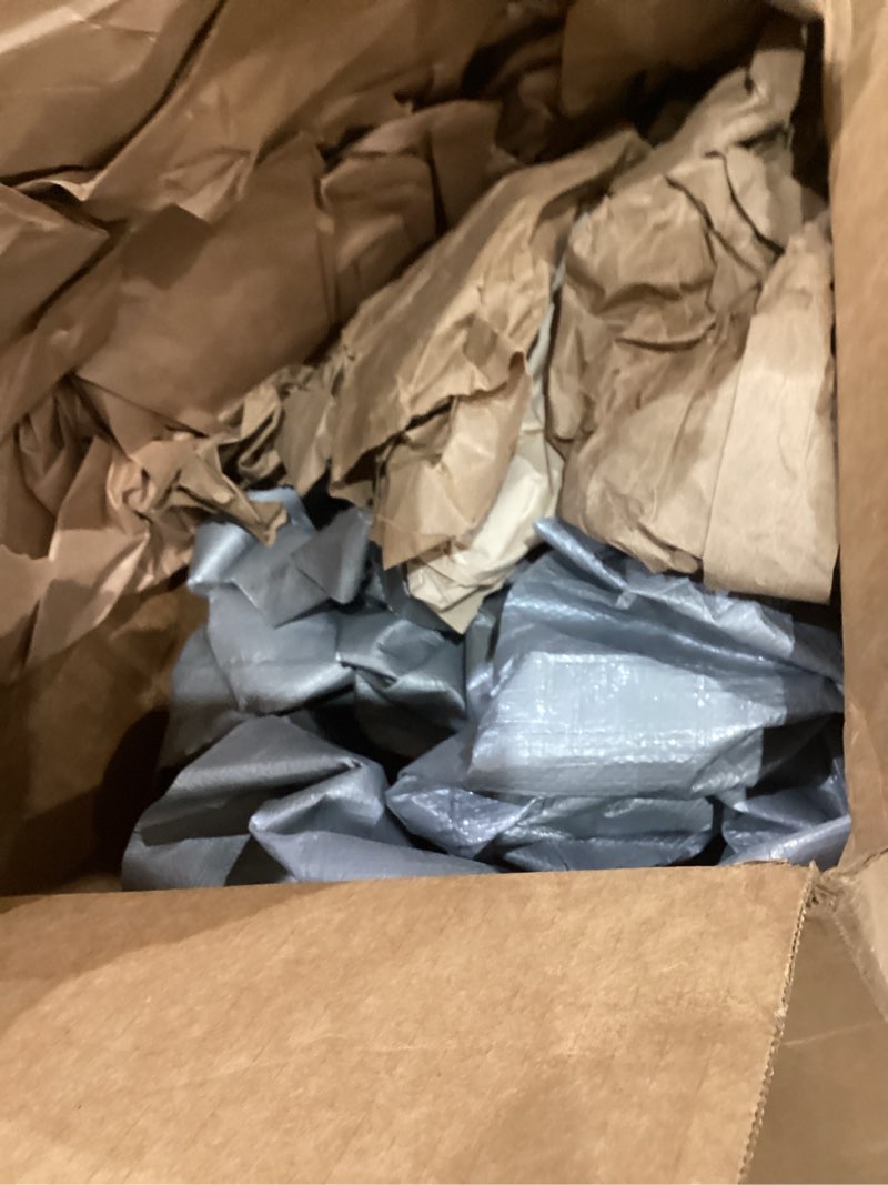 Condition photo showing As Is for VEVOR Carport Replacement Canopy Cover Top + Side Wall 10 x 20 ft, Garage Tent Shelter Tarp Heavy-Duty Waterproof & UV Protected, Easy Installation with Ball Bungees,Grey (Frame Not Included) Top Cover+ Sidewall - Gray 10x20ft