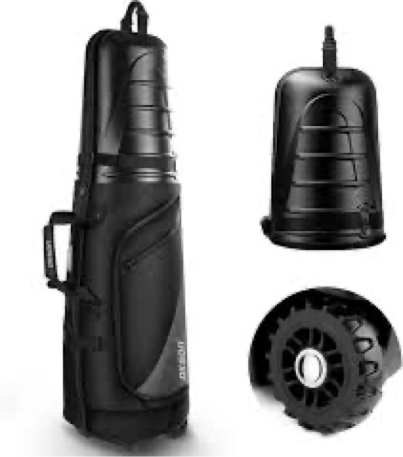 Golf Travel Bags for Airlines with Wheels, Hard Case Top and 1680D Heavy Duty Oxford Protect Golf Cl