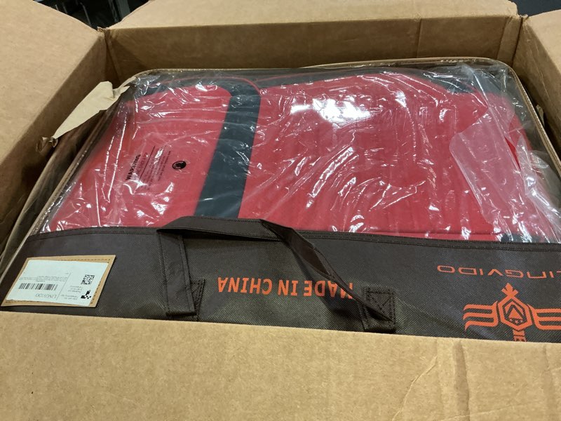 Condition photo showing Good Condition for lingvido leather car seat covers, breathable faux leather, universal anti-slip full seat cover for cars suv truck sedan (red+black)