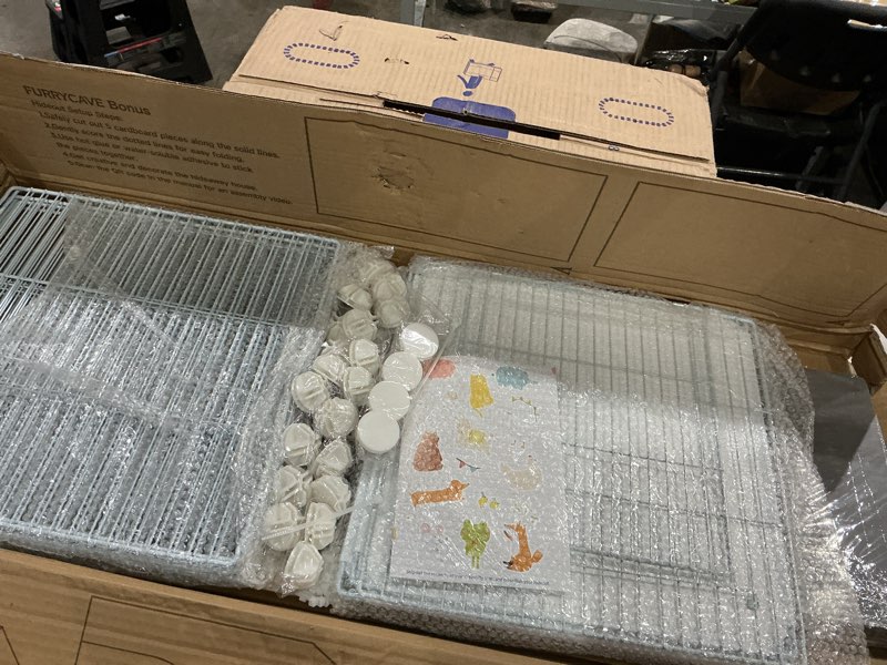 Condition photo showing New/Like New for guinea pig cages with lid & corrugated liner 10ft cnc small animal playpen indoor rabbit bunny cage large critter loft habitat hedgehog pet hutch 55x28x14inch 20pcs 55x28x14inch
