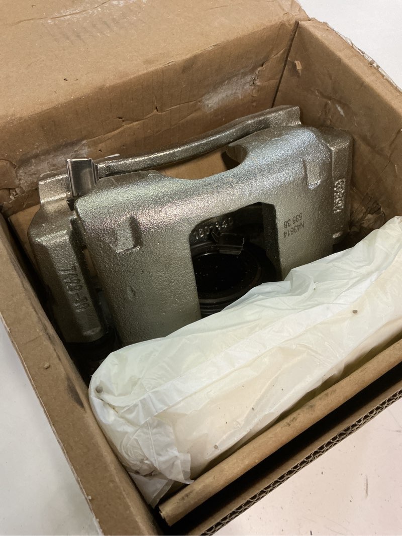 Condition photo showing As Is for betthand front right brake caliper 18b5044 replace for 07-17 jeep wrangler, 18 wrangler jk, 08-12 liberty, 07-11 nitro, front left for 08-16 dodge grand caravan, chrysler town & country, frc11879
