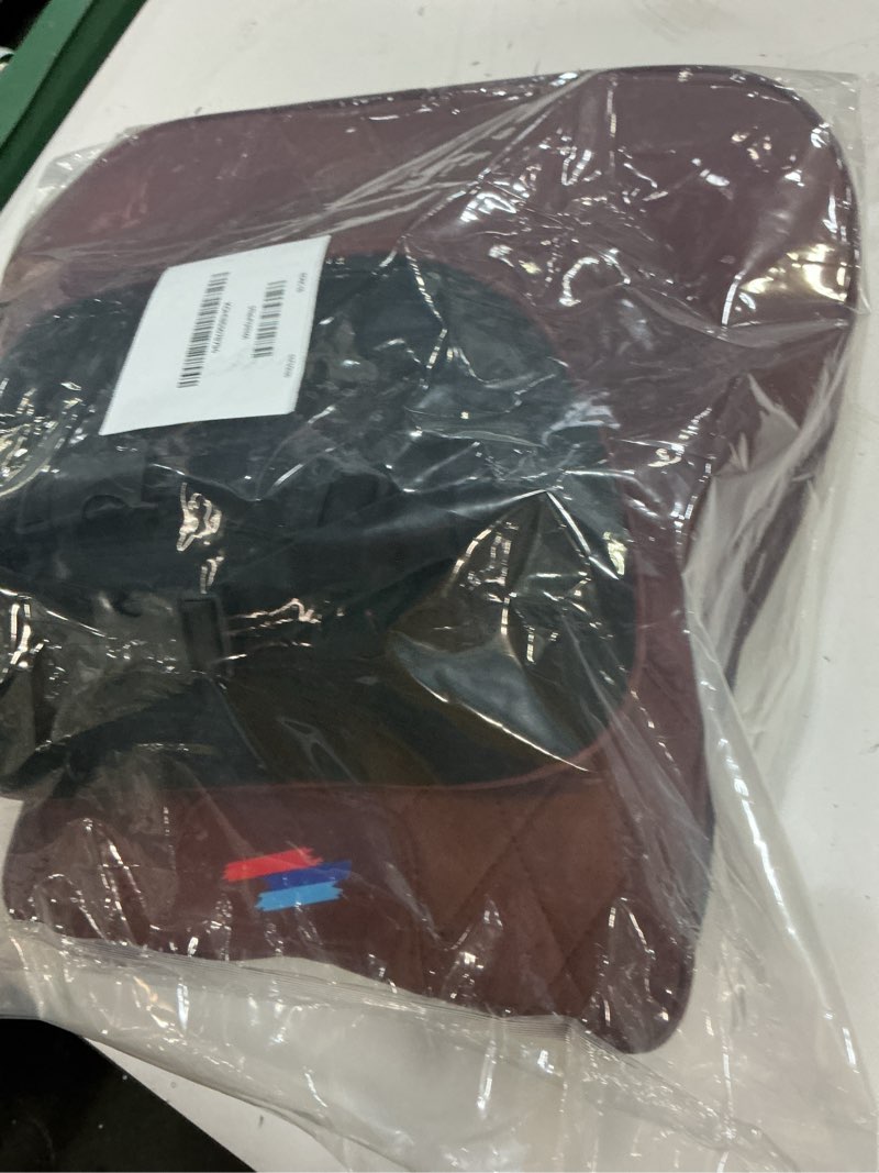 Condition photo showing New/Like New for anti-stain nappa leather car neck pillow for bmw new x3 x5 x2 x4 x1 x6 x7 2 3 4 5 7 series headrest neck pillow, soft memory foam headrest with lumbar support accessories(tacora red-bm-2 pcs) tacora red-headrest pillow*1+lumbar support*1
