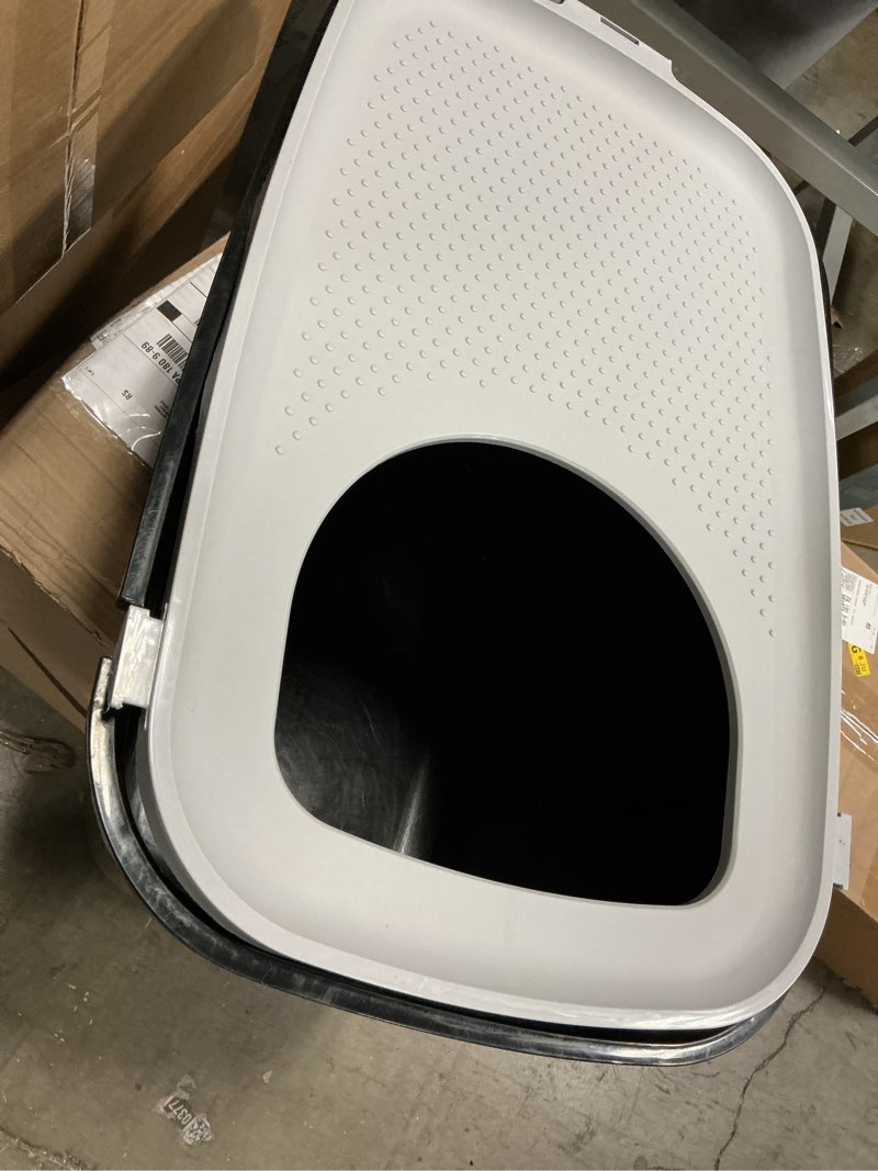 Condition photo showing As Is for frisco top entry cat litter box, extra large, black, 23-in