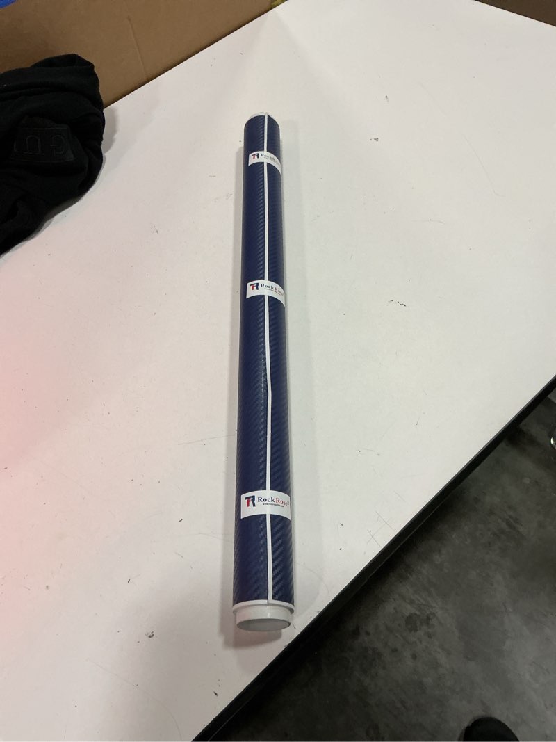 Condition photo showing Good Condition for rockrose 3d matte navy blue carbon fiber vinyl wrap – self-adhesive, anti-wrinkle & air release | diy automotive film for cars, bikes, and more (2ft x 5ft) navy blue 2ft x 5ft