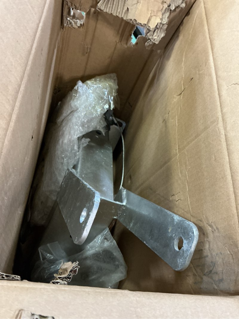 Condition photo showing As Is for upgrade boat trailer winch stand, 6-level 17.3”-22.0” adjustable boat trailer winch post support with large rollers & u-bolts for 2-3” x 3-4” tongues, heavy duty with reinforced plate