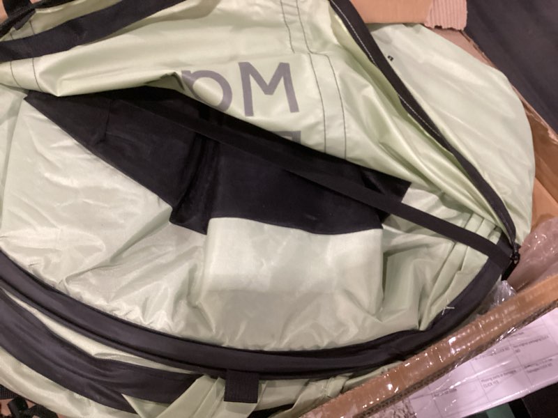 Condition photo showing Good Condition for 6x6ft pop-up screen house tent, instant portable screen room canopy with mesh doors and carry bag for patio, backyard, deck, camping, and outdoor activities,seafoam green green 6x6 ft