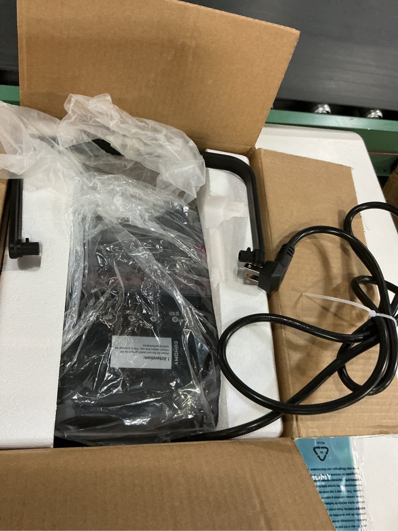 Condition photo showing New/Like New for EUHOMY Countertop Ice Maker Machine with Handle, 26lbs in 24Hrs, 9 Ice Cubes Ready in 6 Mins, Auto-Cleaning Portable Ice Maker with Basket and Scoop, for Home/Kitchen/Camping/RV. (Black) Black 26lbs