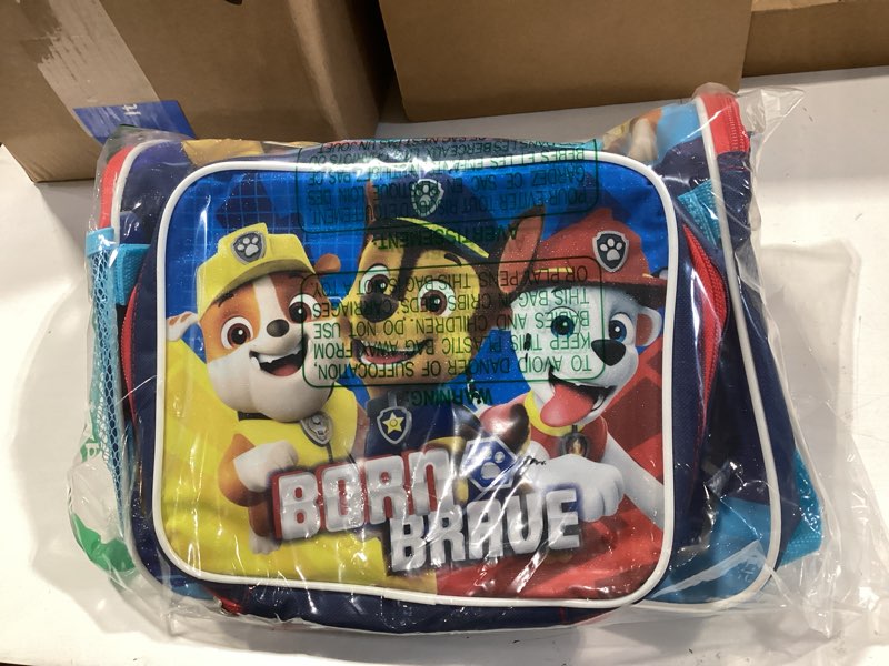 Condition photo showing Good Condition for paw patrol backpack with lunchbox set for toddler boys school bundle + more | 16in large durable paw patrol bookbag w/ insulated lunch box plus water bottle, stickers, more - paw patrol school supplies