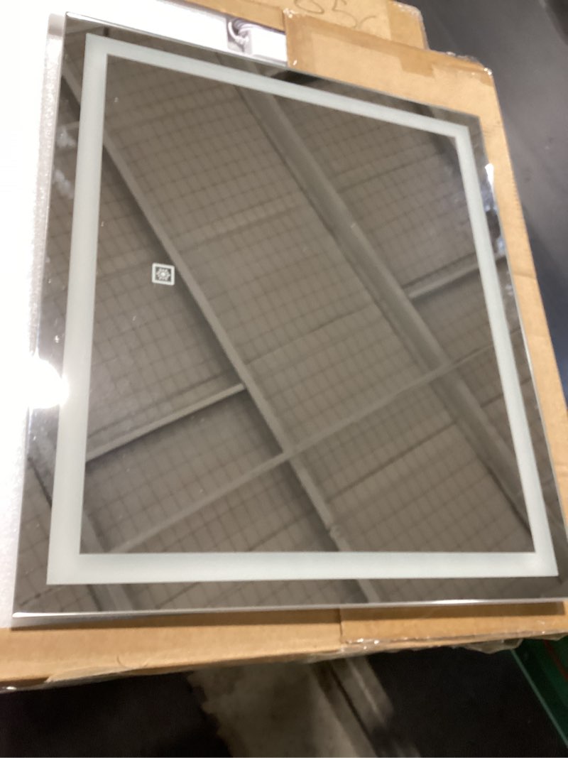 Condition photo showing Good Condition for FENNIO Vanity Mirror with Lights?20"x23" Lighted Makeup Mirror, Large Makeup Mirror with Lights, Touch Sensor with Dimmable 3 Modes? Square White White 20"L x 22"W