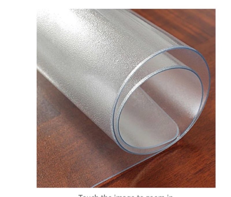 PVC Matte Tablecloth,Rectangular Table Pad,Transparent Table Cover,Wipe Clean Tabletop Mats,2mm Thick,Plastic/Vinyl Fabric,Customizable,100200cm/39.478.7in