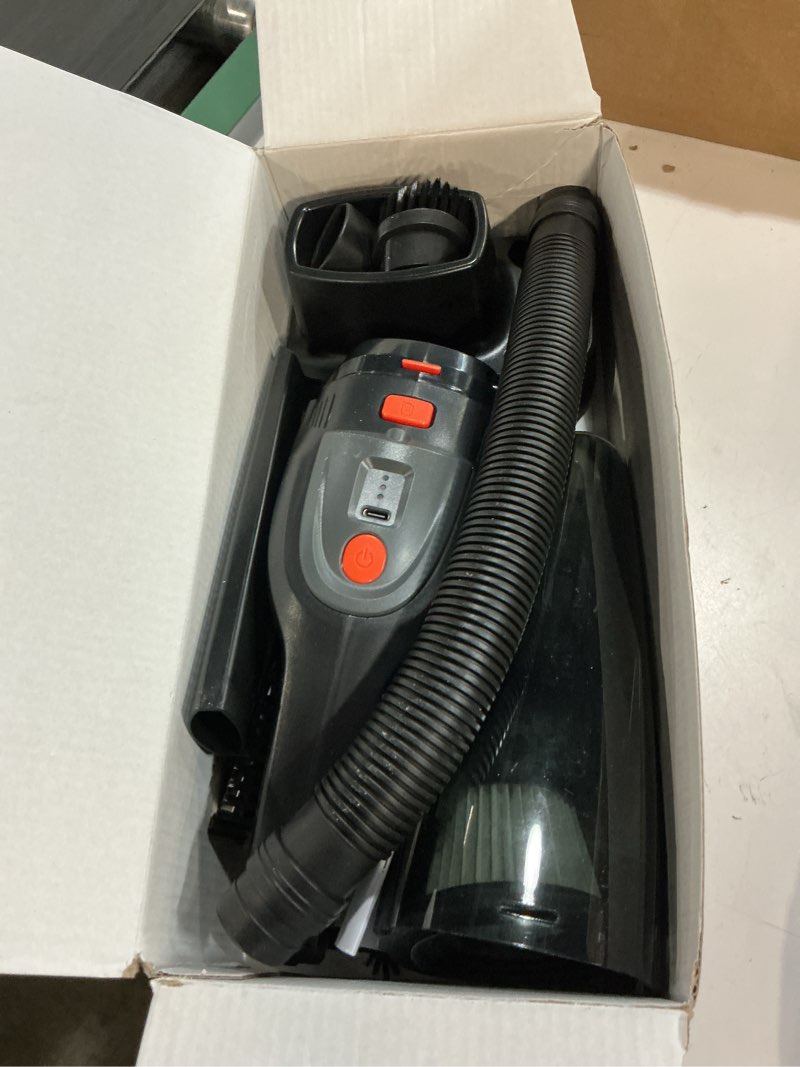 Condition photo showing Good Condition for handheld vacuum cordless 25000pa powerful suction, portable car vacuum, 3 in 1 hand held vacuum rechargeable 8000mah with led light, hepa filter, home, car seats, office, pet hair, dust buster orange+black