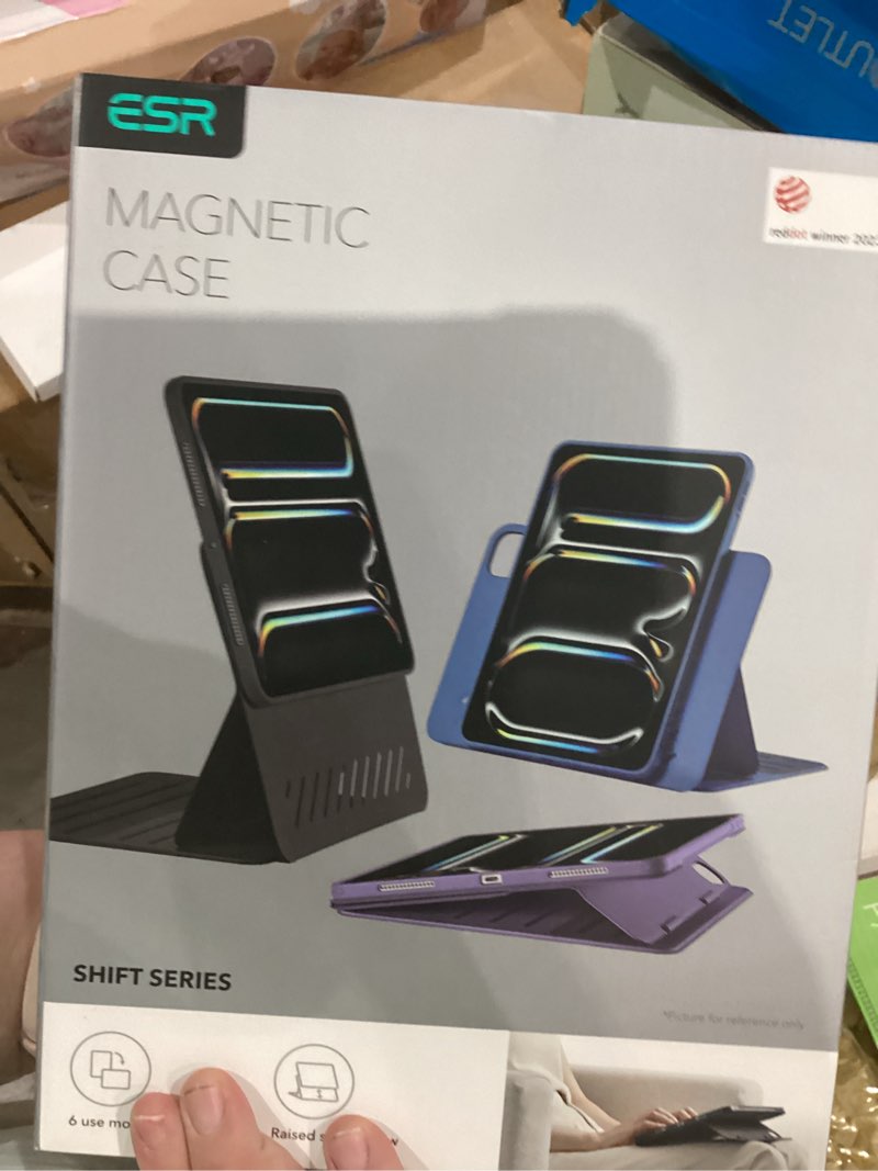 Condition photo showing New/Like New for ESR for iPad Pro 11 Inch Case (2022/2021/2020/2018, 4th/3rd/2nd/1st Generation), Removable Magnetic Cover, Adjustable Portrait/Landscape Stand with Raised Display View, 9 Standing Angles, Blue Pro 11" 4/3/2/1 Blue