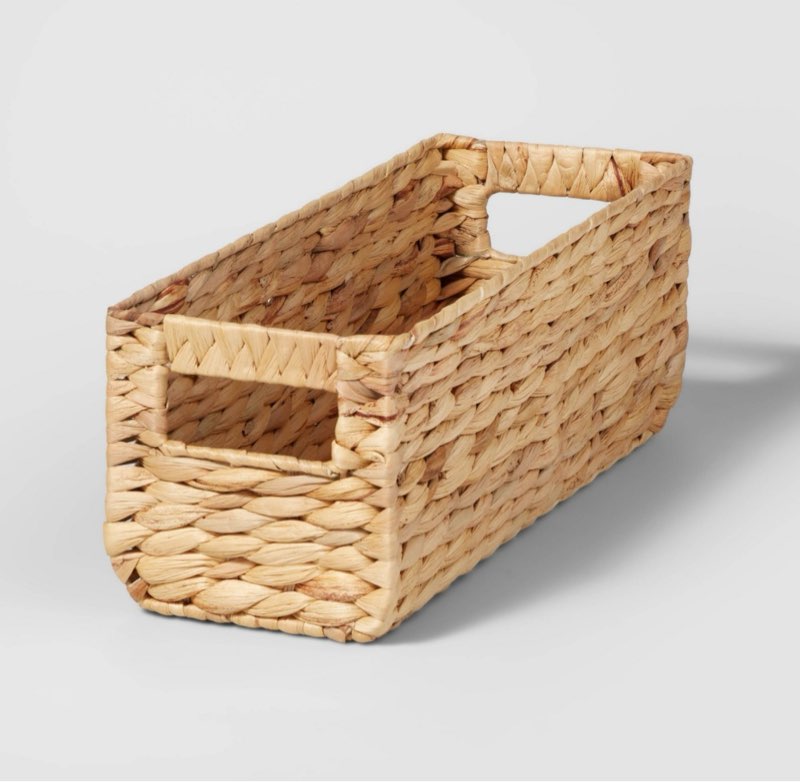 16"x6"x6" Woven Water Hyacinth Rectangular Basket - Brightroom™