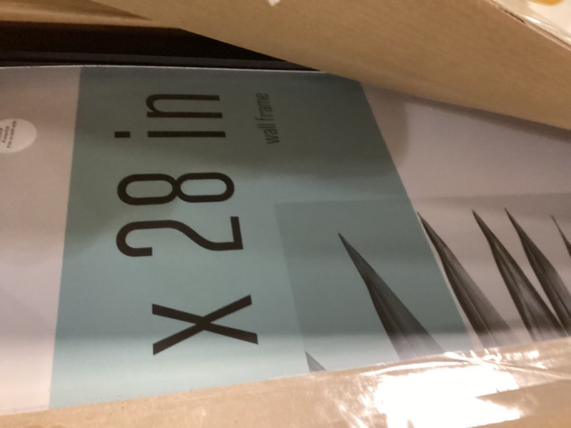 Condition photo showing Good Condition for MCS Studio Gallery 20x28 Poster Frame Black Woodgrain, Vertical & Horizontal Wall Hanging Large Picture Frame for Photos, Posters & Art Prints (1-Pack)