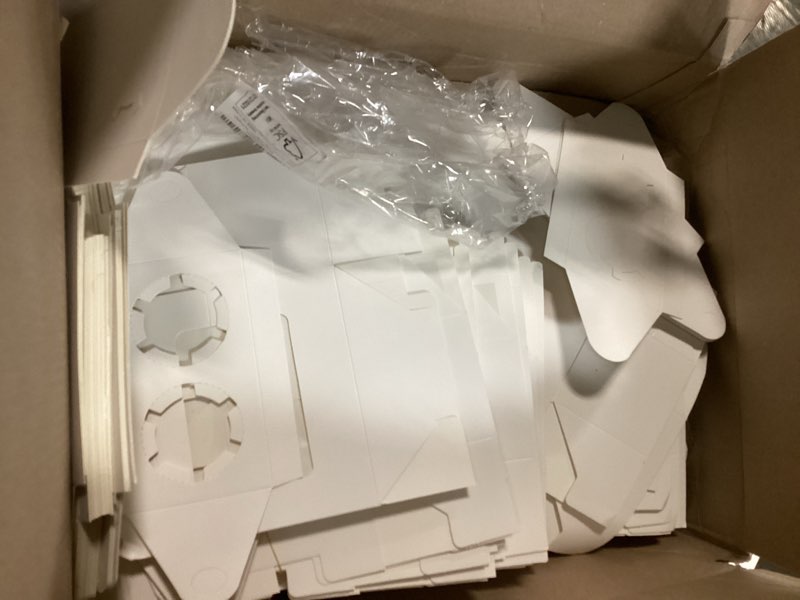 Condition photo showing Good Condition for qiqee 100 Packs Cupcake Box Two Holder 6.5x3.6x3.5inch(2.2" Top) White 2 Cupcake Boxes With Window?100 Boxes+100 Inserts? Two Holder - 100 Packs White