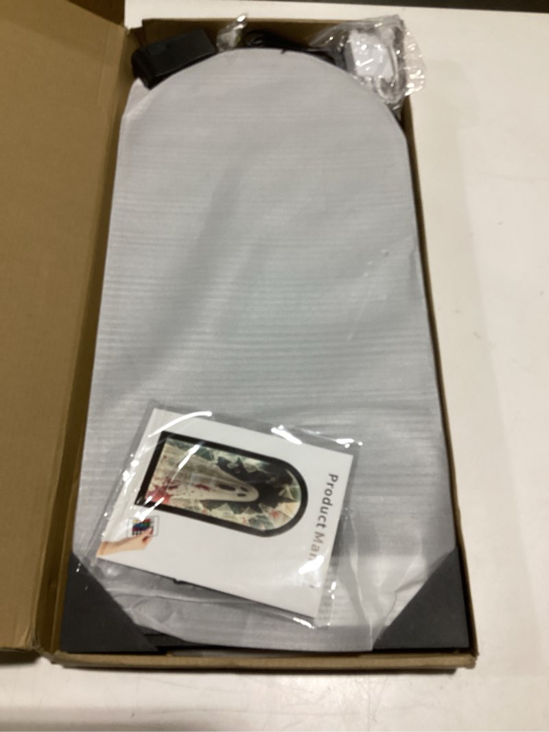 Condition photo showing Good Condition for Halloween Decorations Indoor, RGB Color Changing Ghost Hologram Mirror, 2025 Halloween Decor with Remote Control 16 Colors & 4 Modes, Scary LED Mirror for Wall, Fireplace, Mantel, Bedroom Indoor Decor