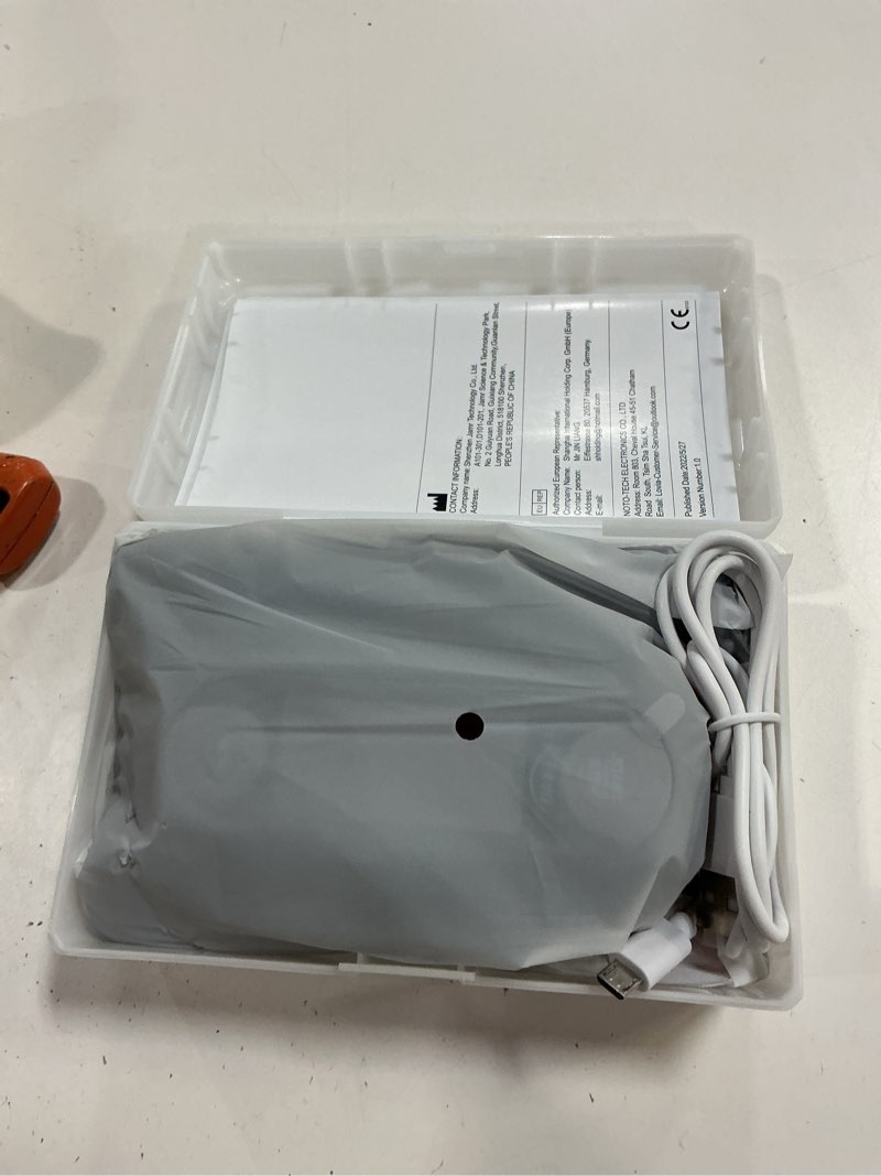 Condition photo showing Good Condition for blood pressure monitor upper arm with one piece design, digital bp machine for home use with cuff size 9-14 inch, portable meter, built-in battery