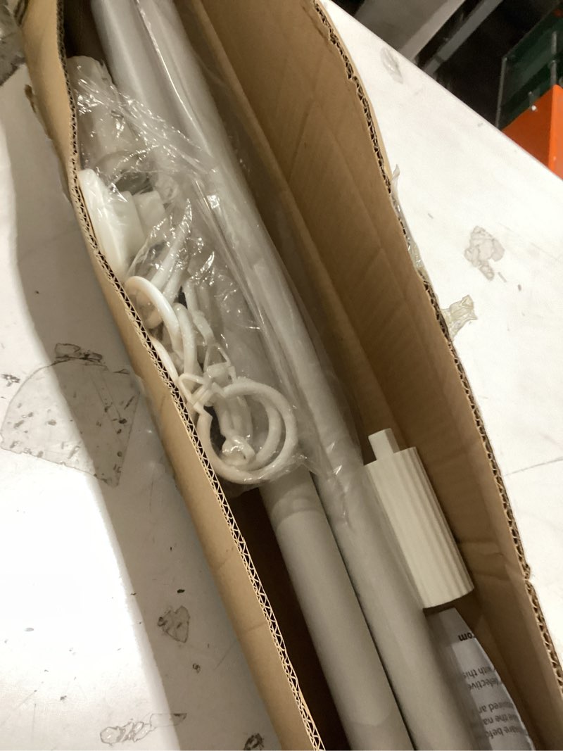 Condition photo showing Good Condition for zocone tension curtain rod 51-168in(4-14ft),no drill curtain rods for window outdoor patio,adjustable shower curtain rod for bathroom renter friendly,heavy duty extra long tension rod never rust,white white 51-168 inches