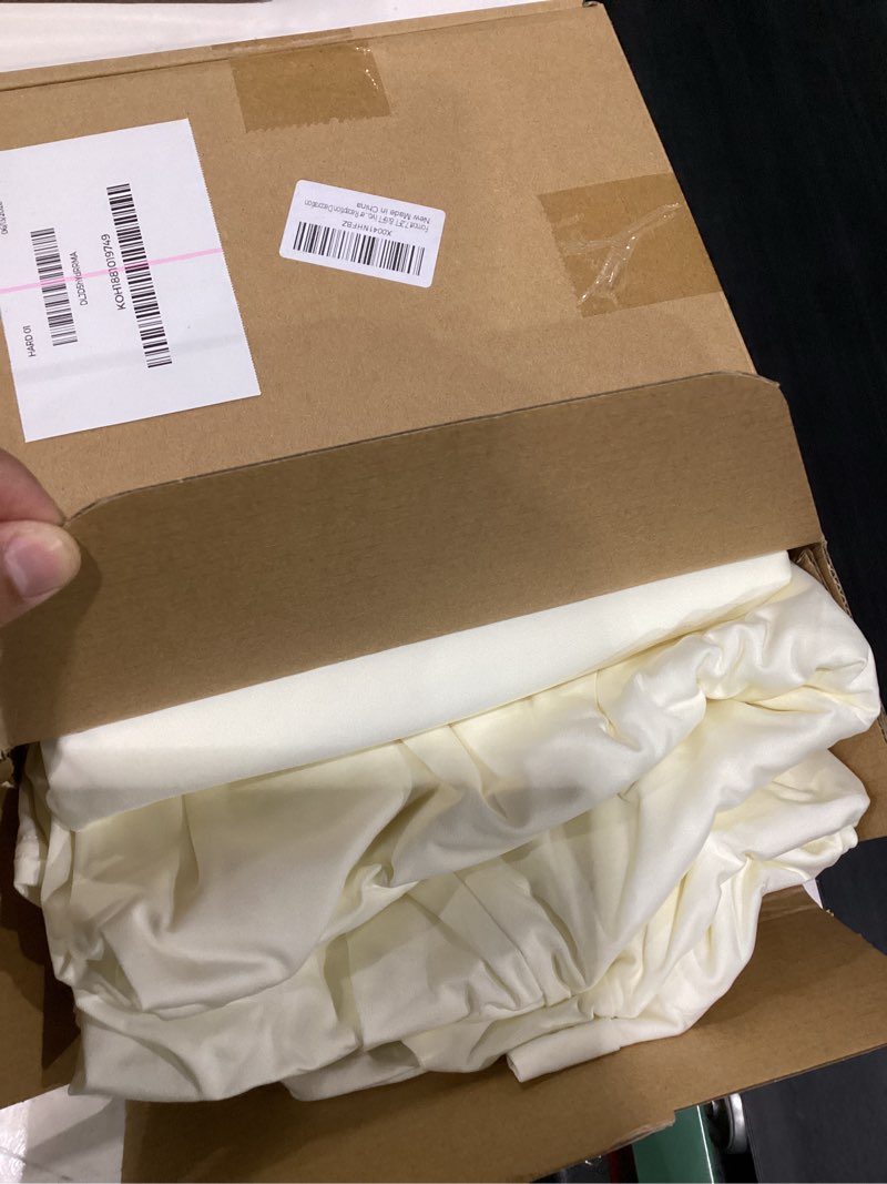 Condition photo showing Good Condition for fomcet set of 2 wedding arch cover 6ft, 7.2ft ivory 2-sided round top spandex arch backdrop cover fitted fabric for birthday party baby shower wedding arch stand decoration 7.2ft, 6ft ivory