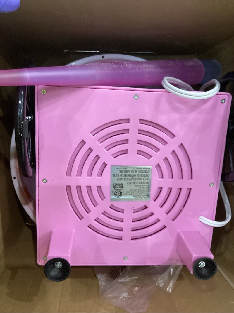 Nostalgia Cotton Candy Machine - Retro Cotton Candy Machine for Kids with 2 Reusable Cones, 1 Sugar Scoop, and 1 Extractor Head – Pink