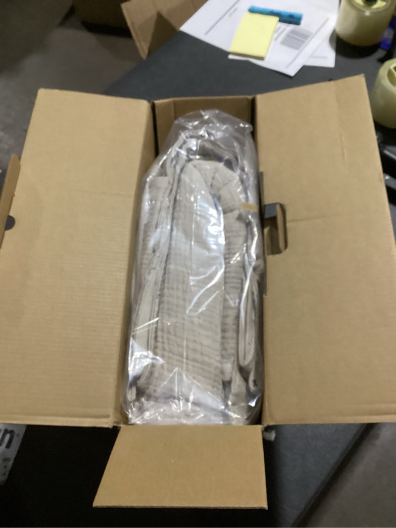 Condition photo showing New/Like New for mildly muslin duvet cover twin - 100% washed cotton linen like gauze comforter cover 2 pieces breathable & lightweight for all season light tan (no comforter) twin (68"x90")