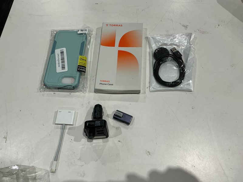 Condition photo showing As Is for assorted lot of electronics (headphones, small gadgets, headsets, etc.) 