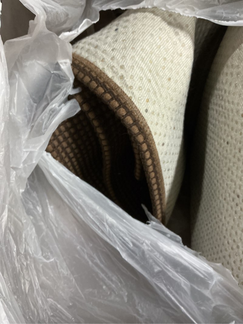 Condition photo showing Good Condition for Braided Area Rug 6x9 Ft Washable Rugs for Living Room Non Slip Bedroom Rugs Boho Dining Room Rug Cotton Living Room Woven Floor Carpet for Nursery Playroom, Brown 6' x 9' (Rectangular) Brown