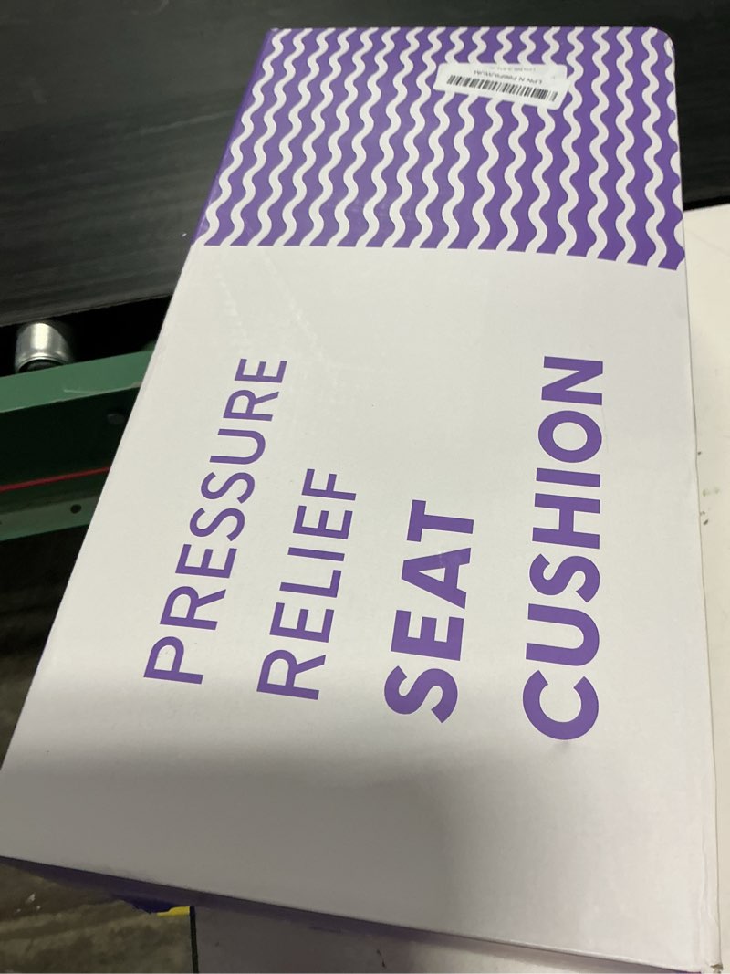 Condition photo showing New/Like New for cushion lab patented pressure relief seat cushion for long sitting hours on office & home chair - extra-dense memory foam for soft support. car pad for hip, tailbone, coccyx, sciatica - black