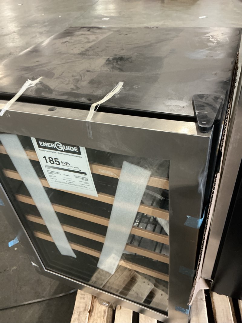 Condition photo showing As Is for Vinotemp 51-Bottle Single-Zone Wine Cooler (Stainless Steel)