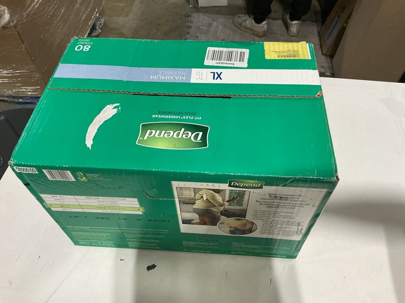 Condition photo showing New/Like New for depend fresh protection adult incontinence underwear for men  extra-large - grey  80 ct.