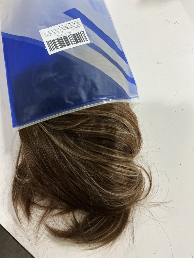 Condition photo showing Good Condition for sevencolors short brown blonde bob wigs for white women shoulder length synthetic hair wigs with side bangs straight blond highlights womens wig short brown wigs with highlights