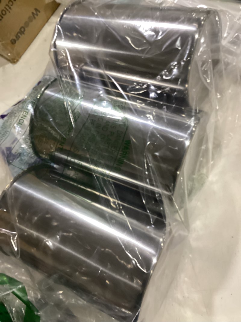 Condition photo showing Good Condition for 3 pcs stainless steel utensil holders for kitchen counter, 5.5" x 7.3" silver cylinder countertop utensil organizer heavy base and dishwasher safe for home cafe restaurant cooking utensils