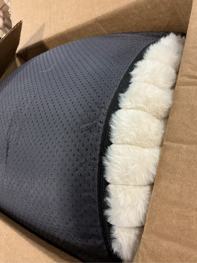 Condition photo showing As Is for Bedsure Orthopedic Dog Beds Large Sized Dog, Waterproof Memory Foam Pet Bed with Sides, Non-Slip Bottom and Egg-Crate Foam Large Pet Couch Sofa with Washable Removable Corduroy Cover, Cream 35.0"L x 25.0"W x 7"Th Cream