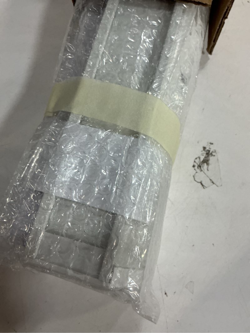 Condition photo showing As Is for SEEYE Cordless Zebra Blinds for Window & French Door, Free-Stop Roller Window Shades with Valance, 21" W x 90" H, Light Filtering Sheer Blinds & Shades, Easy to Install, White White - Light Filtering 21"W x 90"H