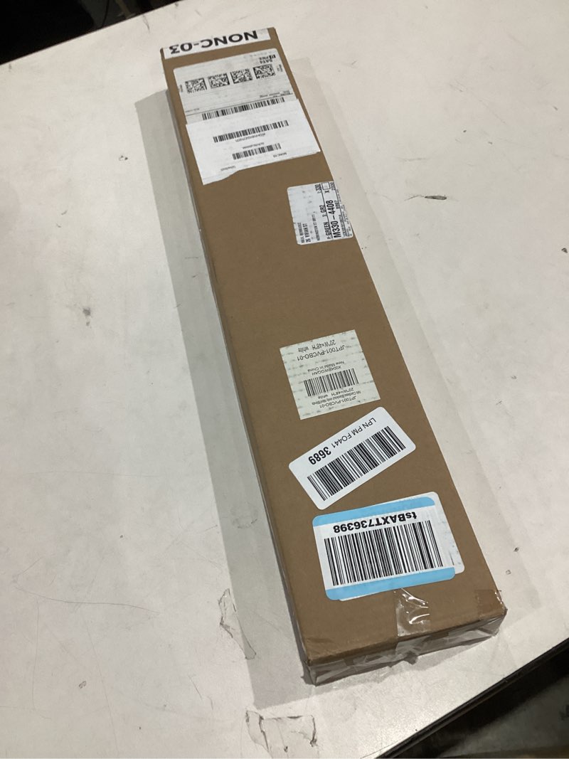 Condition photo showing New/Like New for LazBlinds No Tools No Drill Cordless 1" Vinyl Mini Blinds, 100% Blackout Blinds for Indoor Windows, Room Darkening Privacy Window Blinds and Shades for Interior, 20" W x 48" H, White White 20" W x 48" H